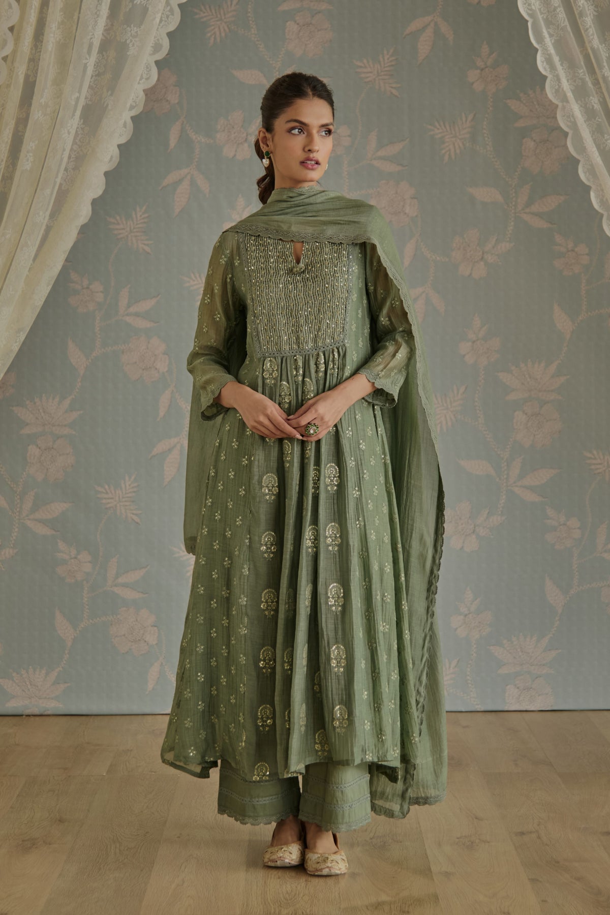 Green Nera Kurta Set