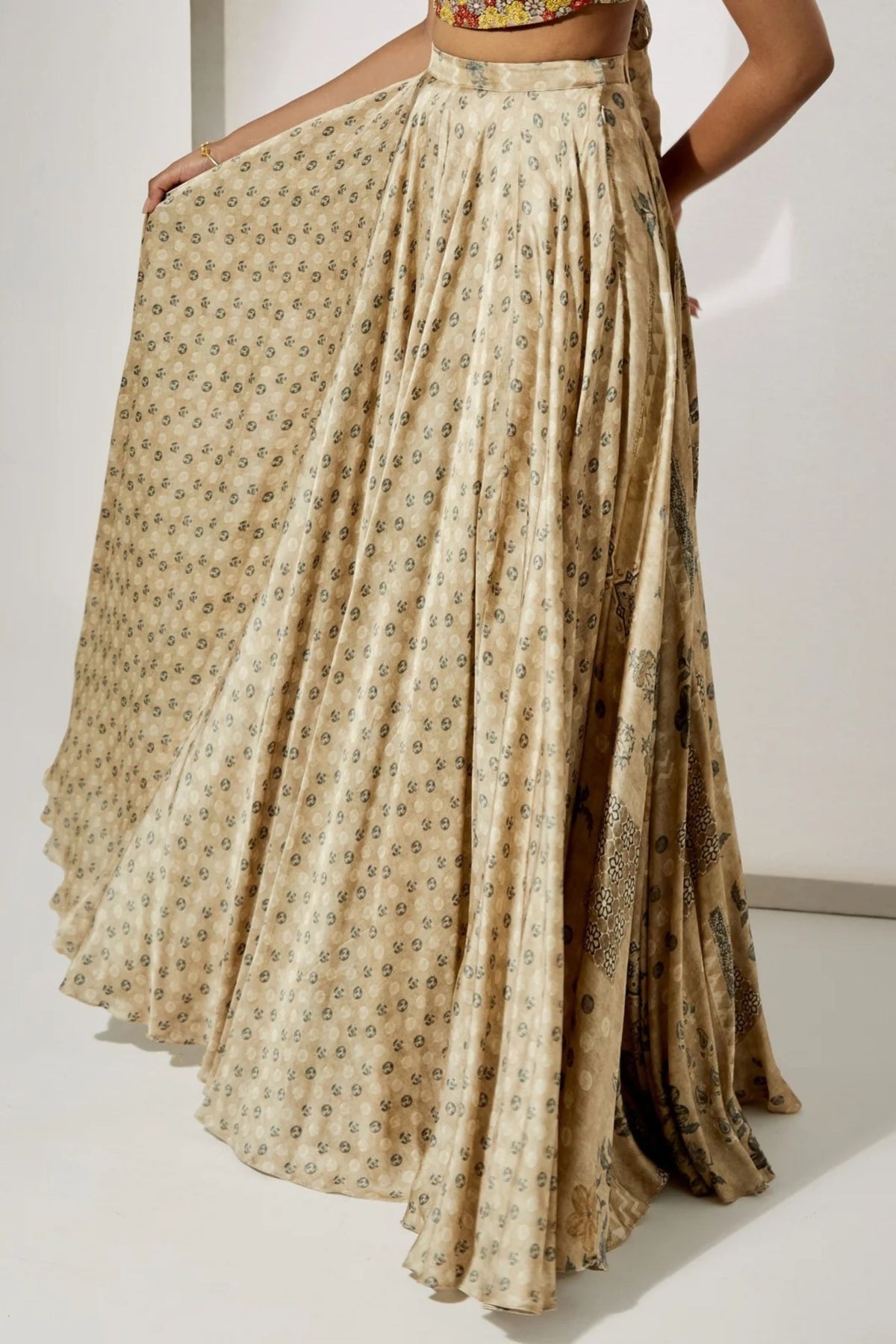 Ivory Bloom Skirt Set