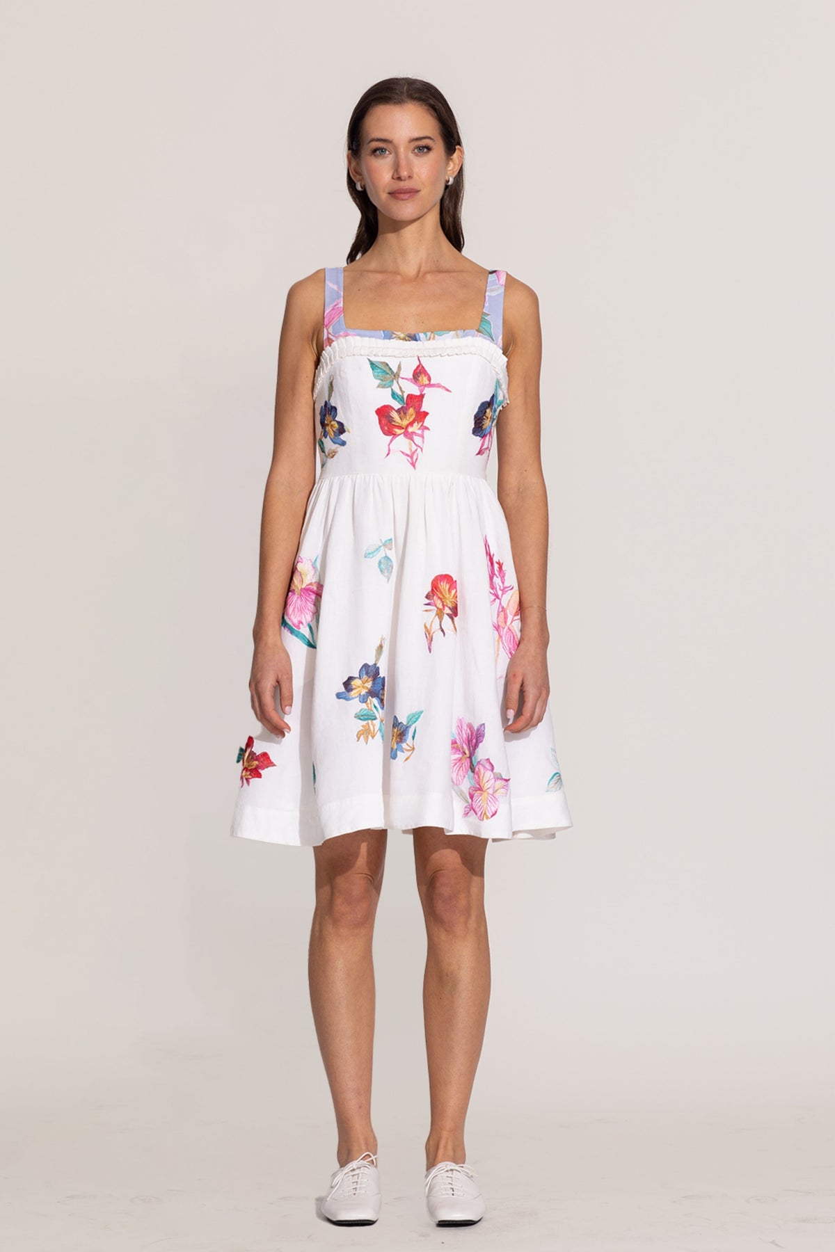 Saffy Pleated Trim Dress