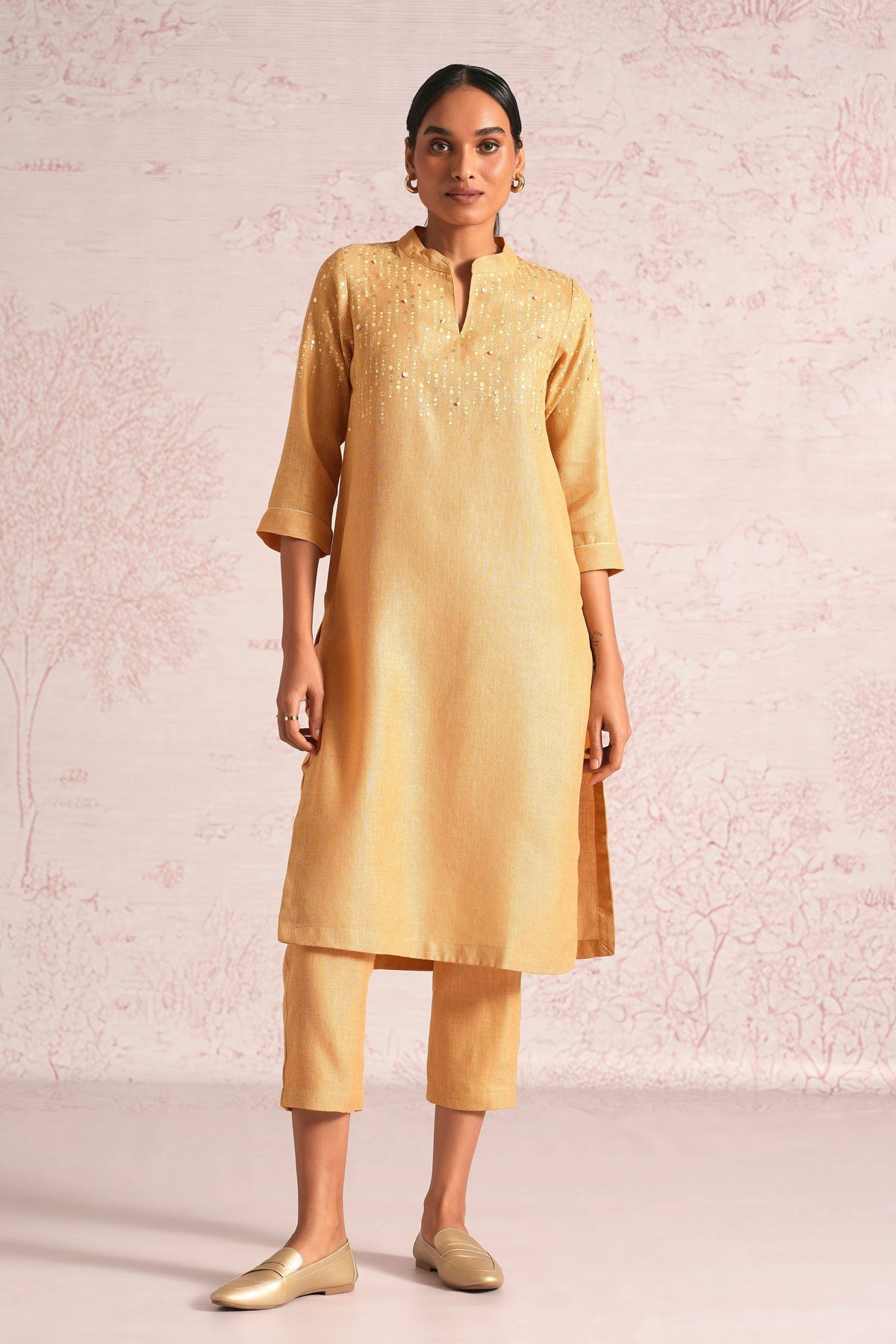 Shimmer Cashew Kurta & Pant