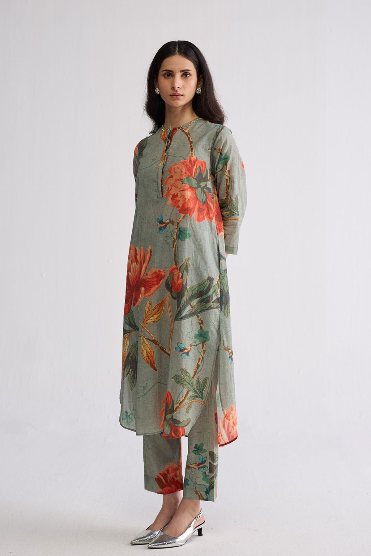Cabbage Long Kurta Set