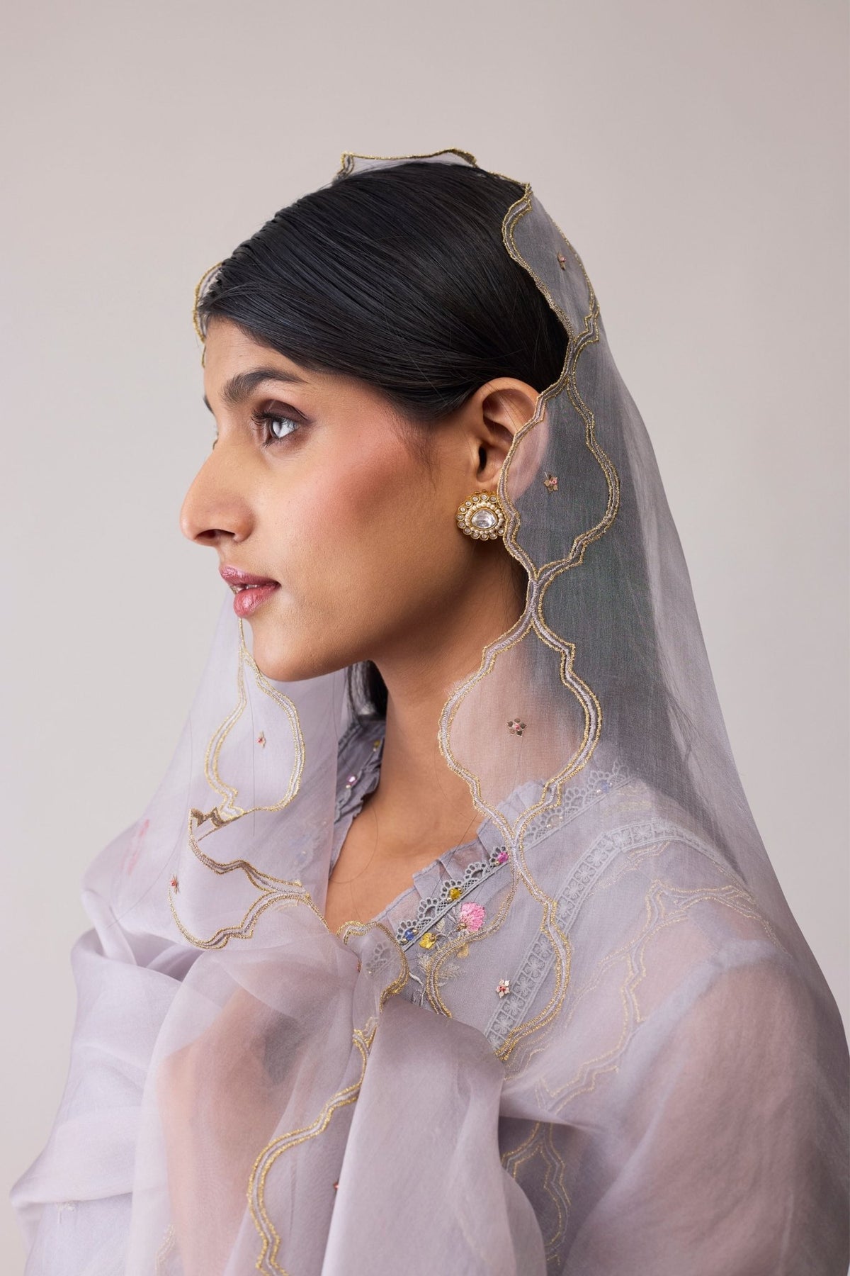 Farida Grey Kurta Set