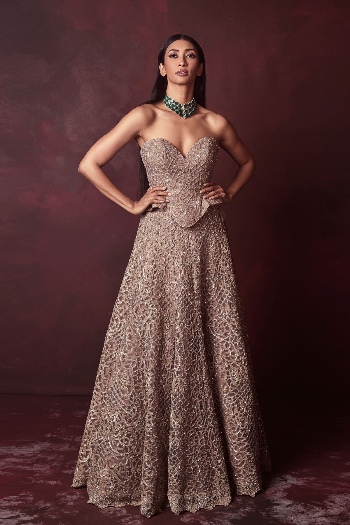 Halo Lehenga & Corset