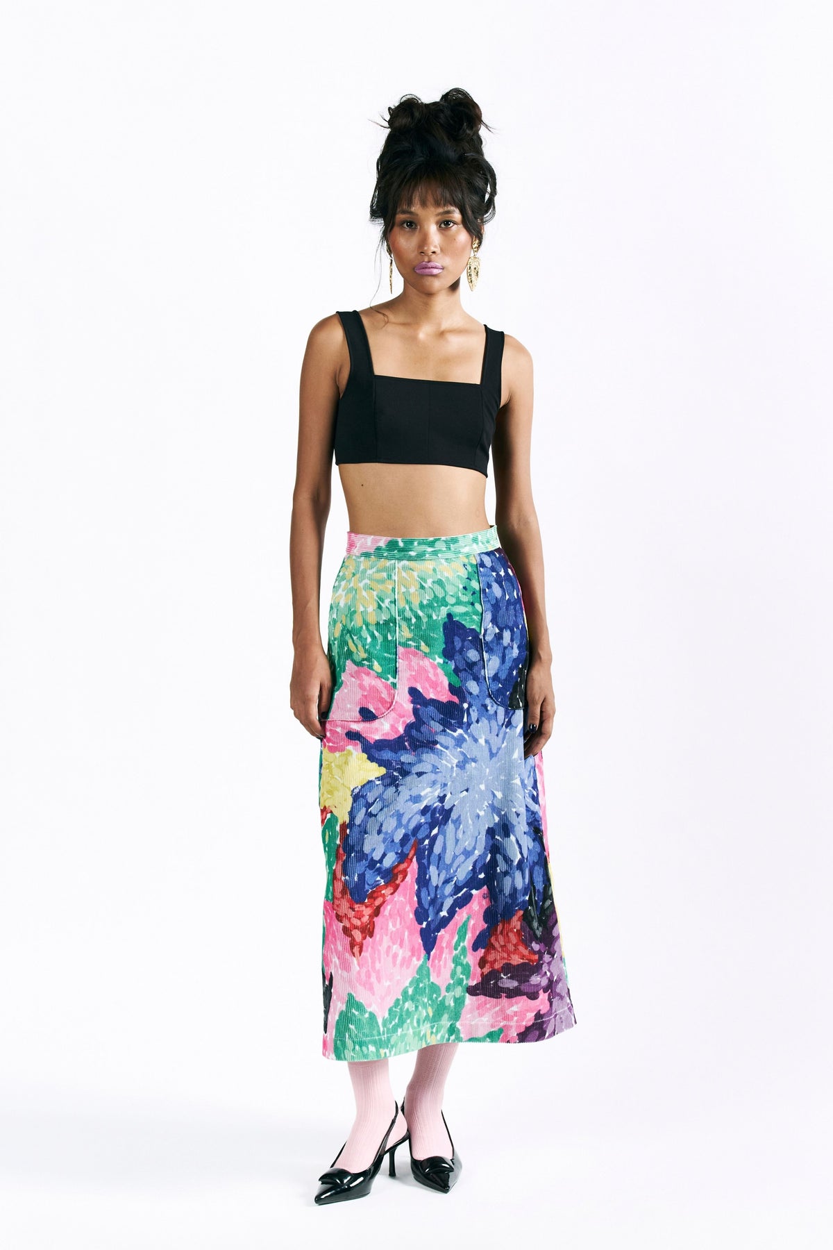 Linear Bloom Skirt