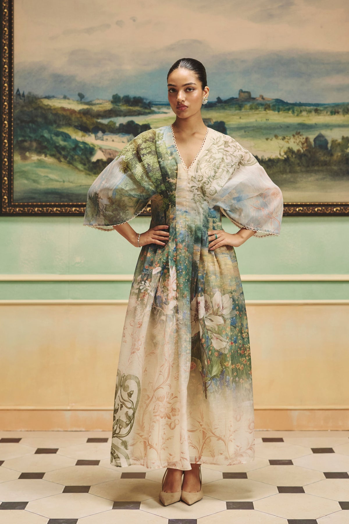Vienna Sylvara Pleated Dress