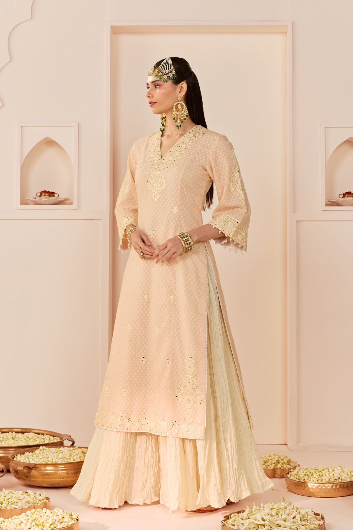 Ruhani Carnation Pink Skirt Set