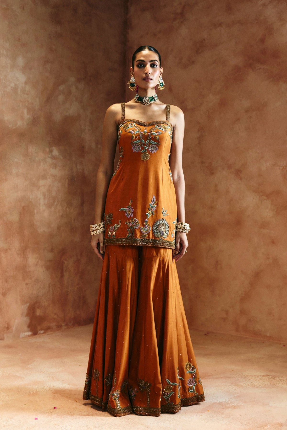 Multicoloured Sindh Zardozi Sharara Set
