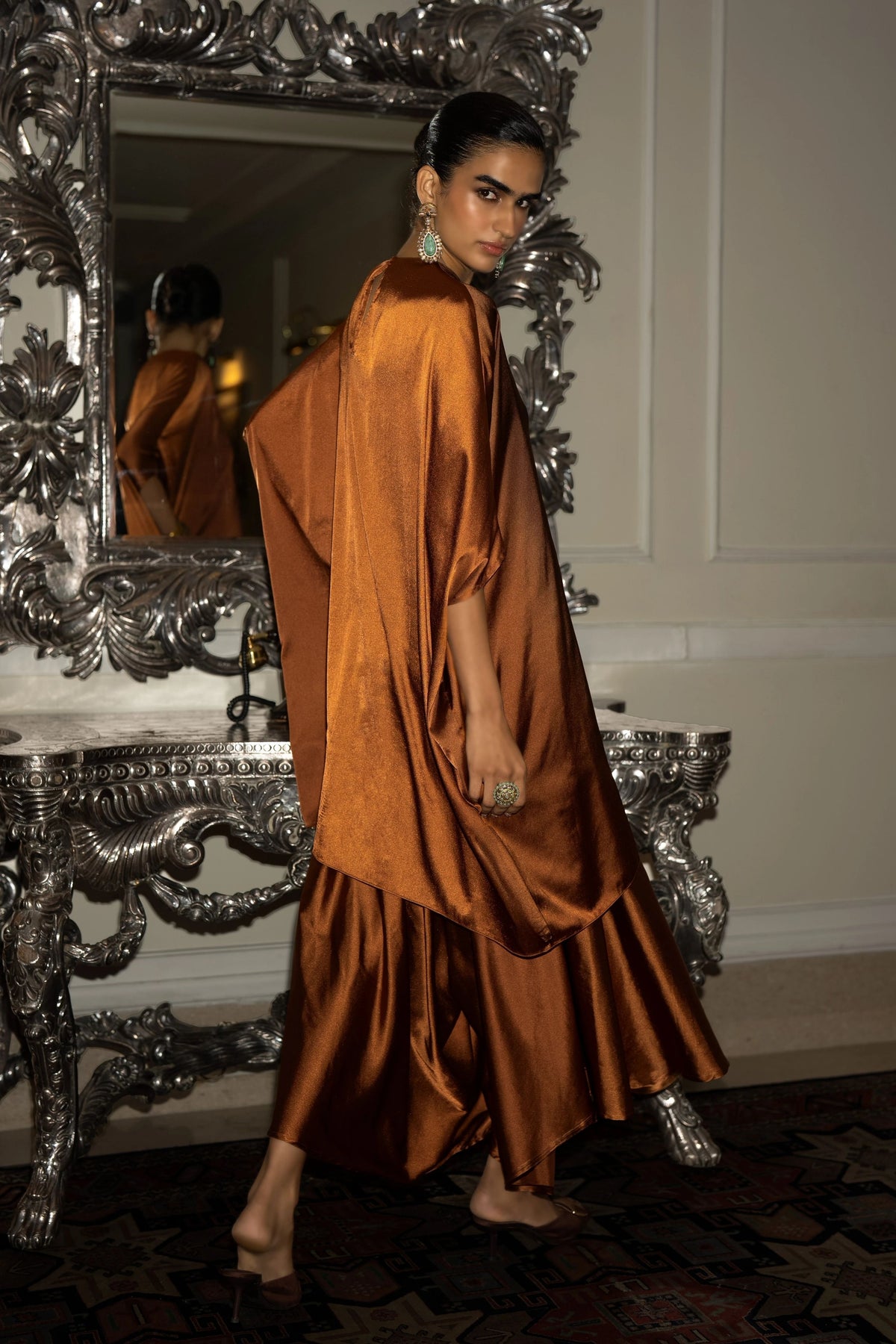 Ombre Cape Top & Culotte Pants