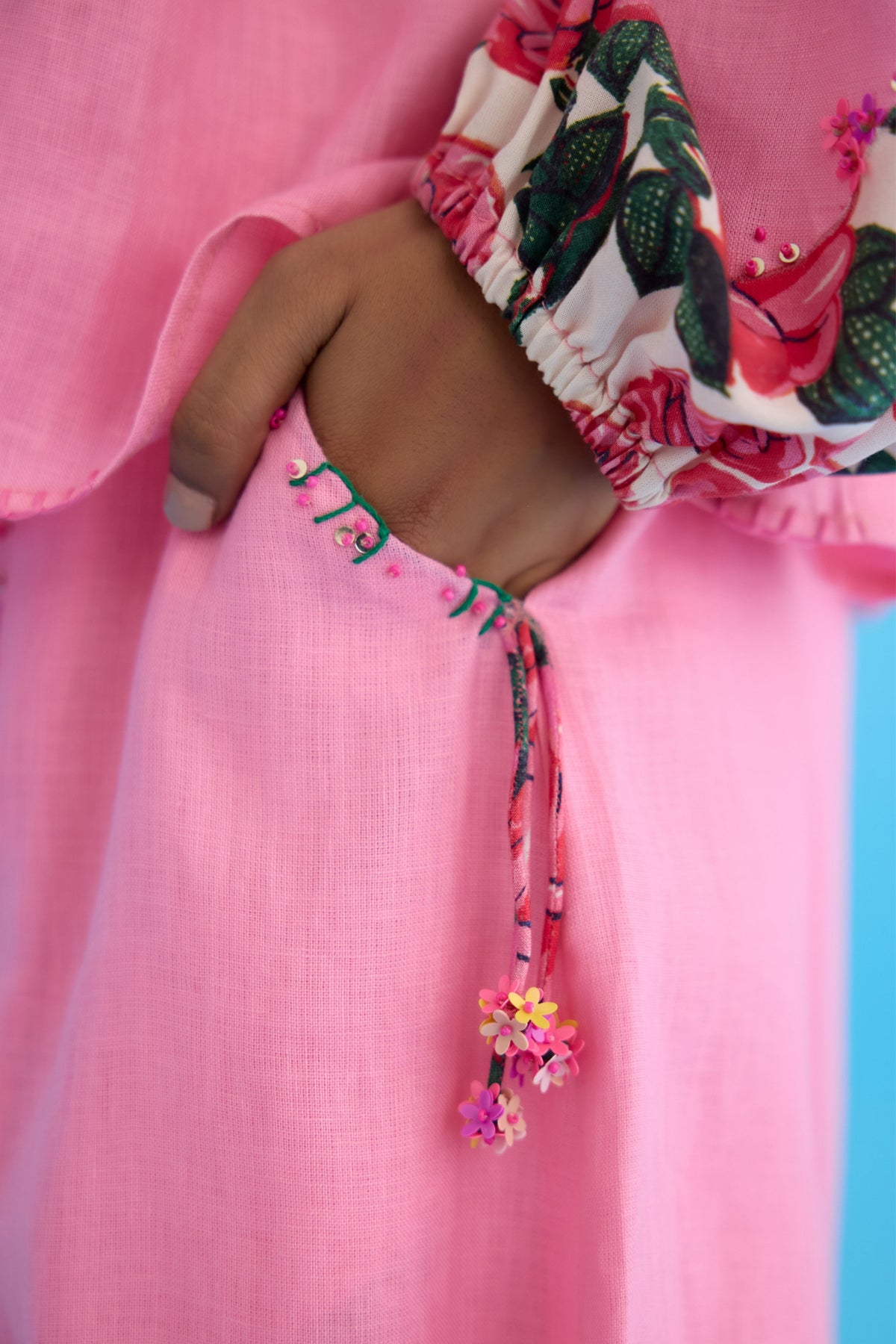 Pink Rose Baggy Pants