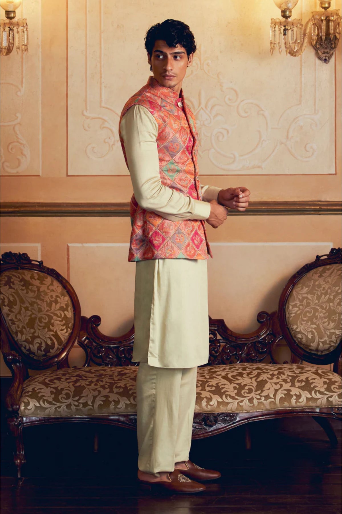 Multicolored Nehru Jacket