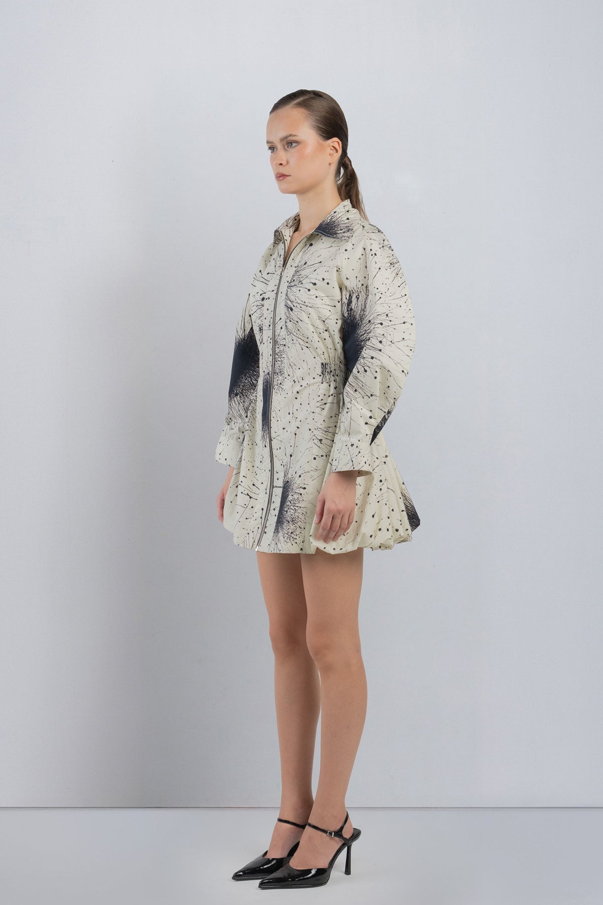 Splatter Bubble Hem Dress