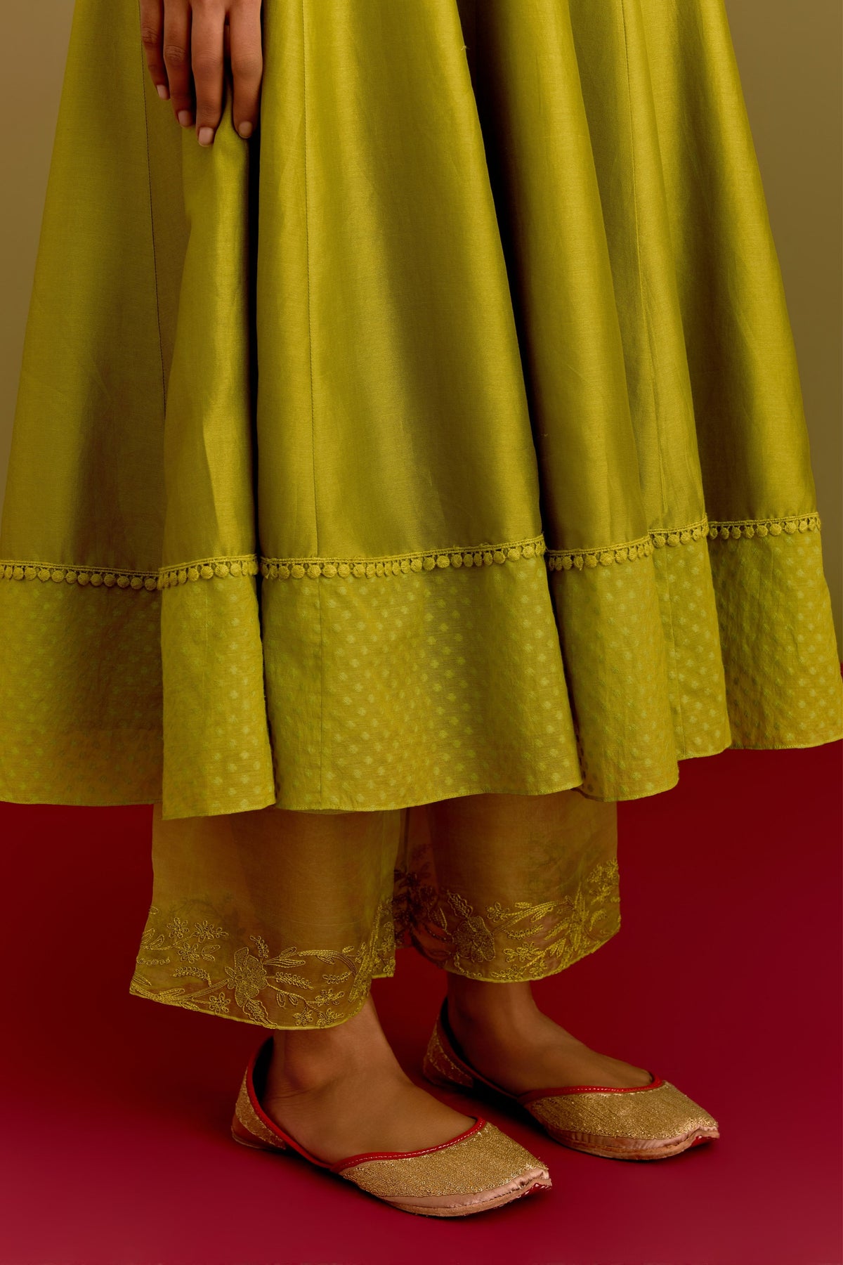 Green Anarkali Set