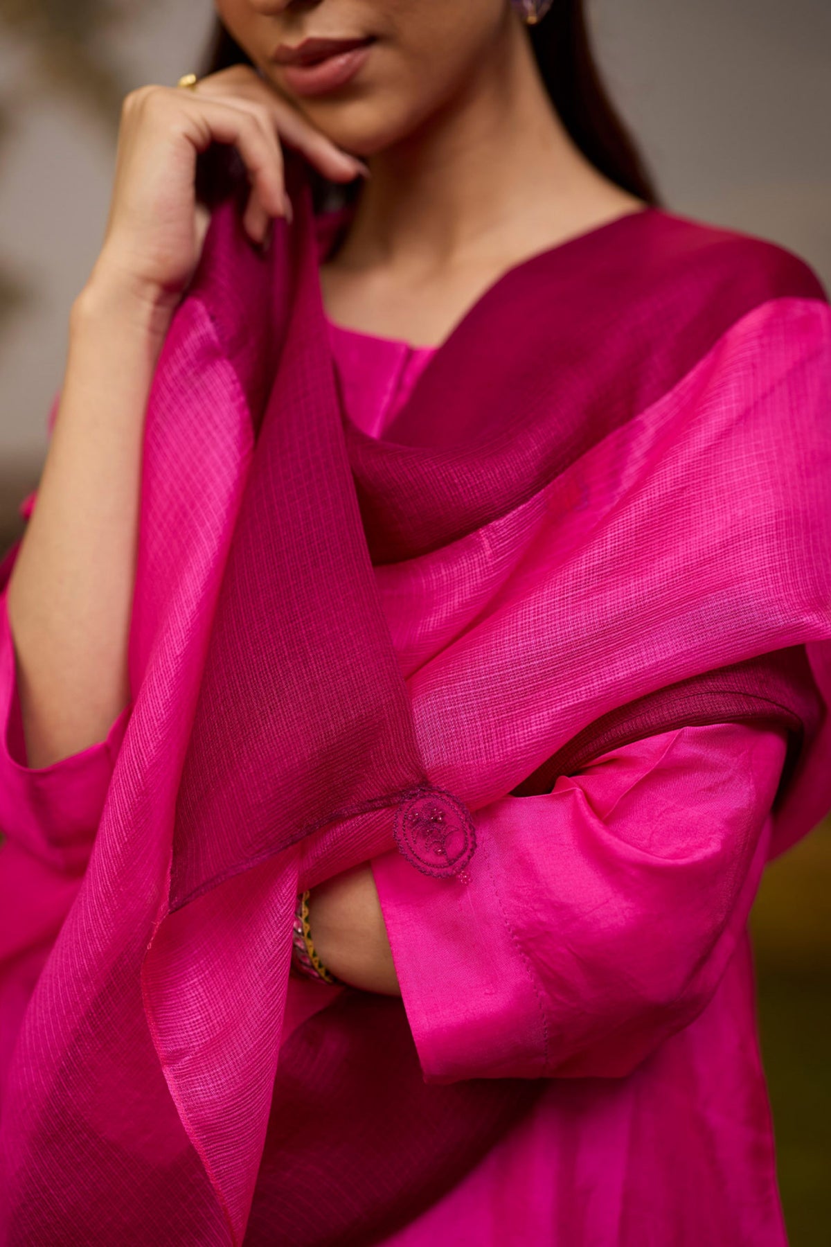 Alive Within Embroidered Pink Kurta Set