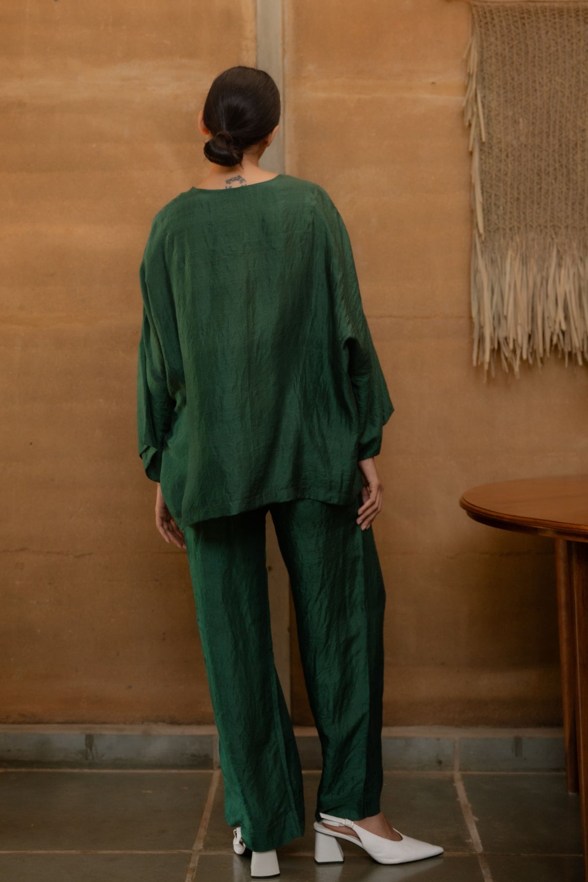 Forest Green Crop Shirt