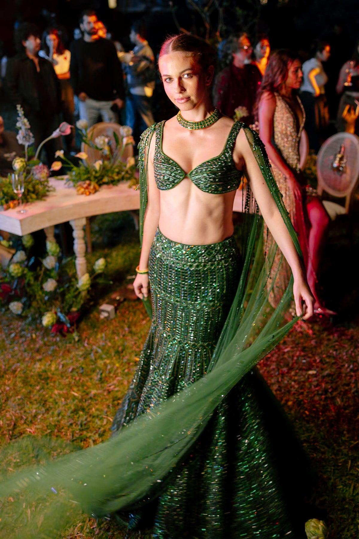 Emerald Élan Lehenga Set