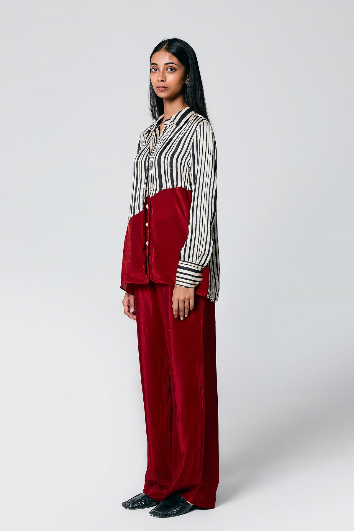Multicolour Diagonal Stripes Co-ord Set