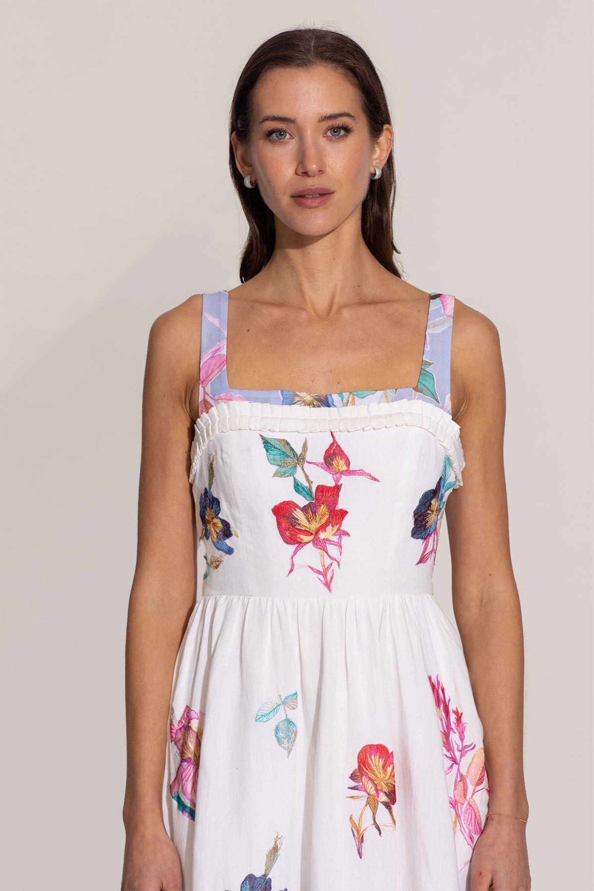 Saffy Pleated Trim Dress