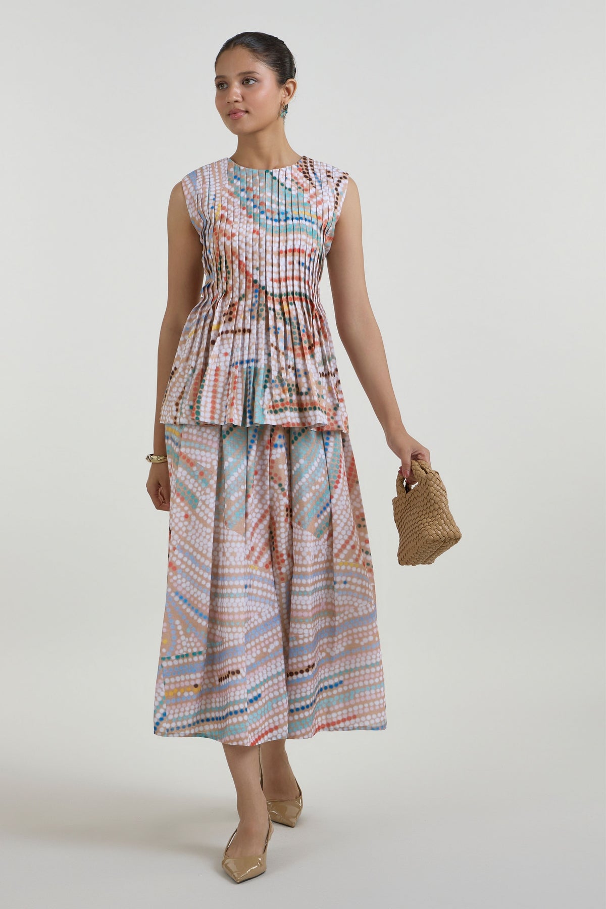 Daphne Accordian Skirt Set