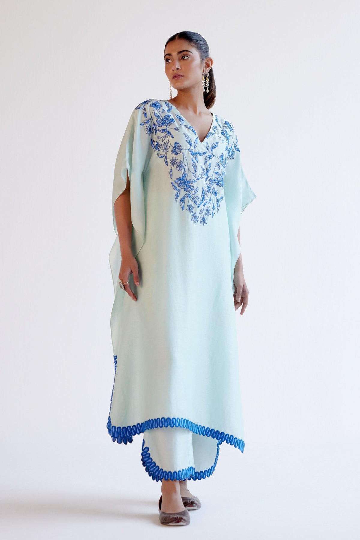 Resham Embroidery Kaftan Set