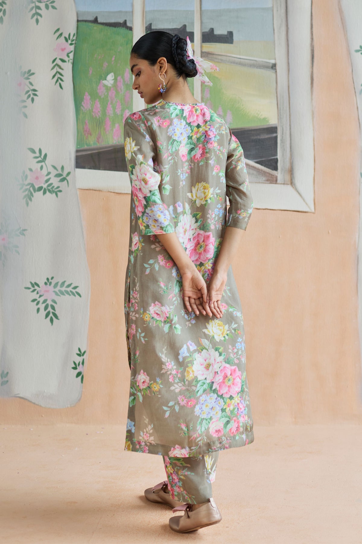 Mocha Long Kurta Set