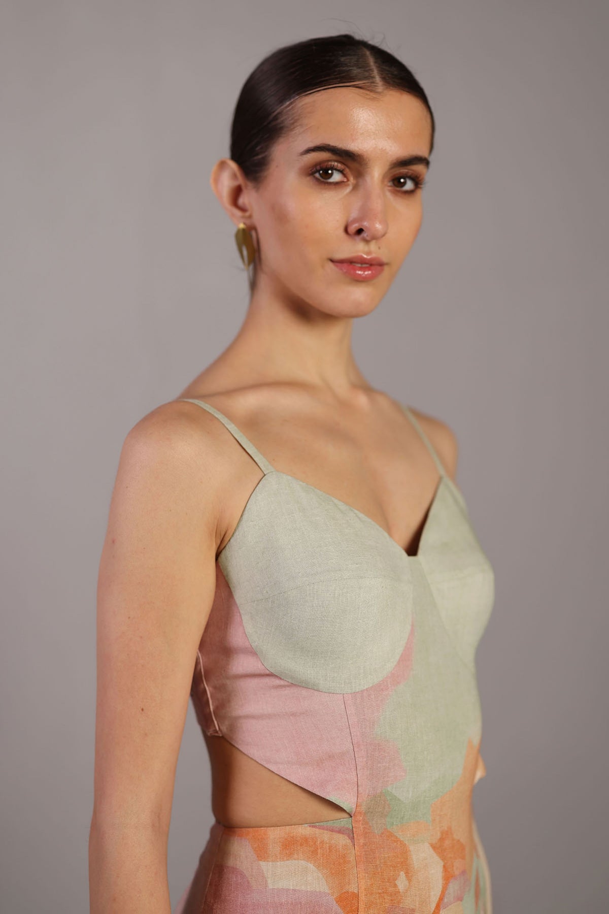 Diffuse Pink and Green Dress
