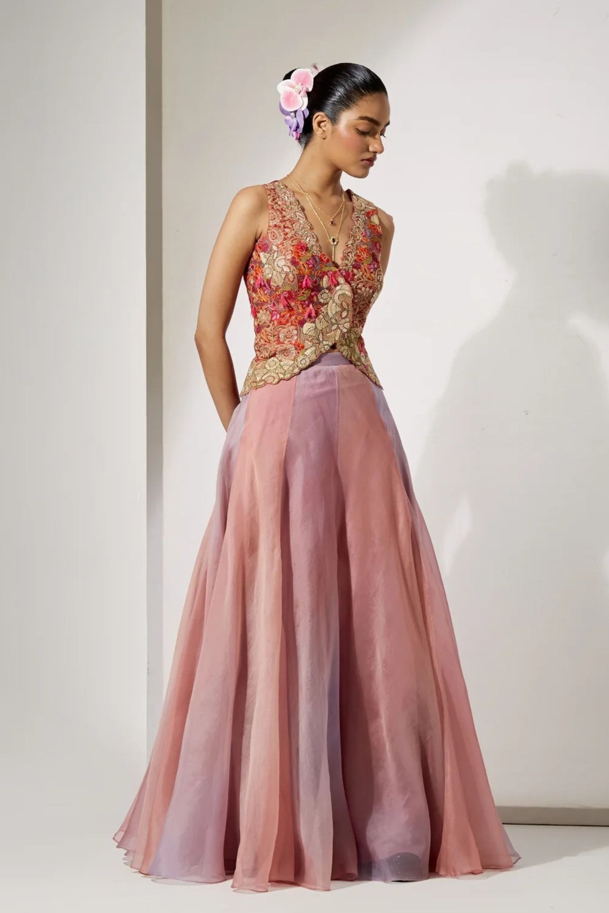 Blush Pink Skirt Set