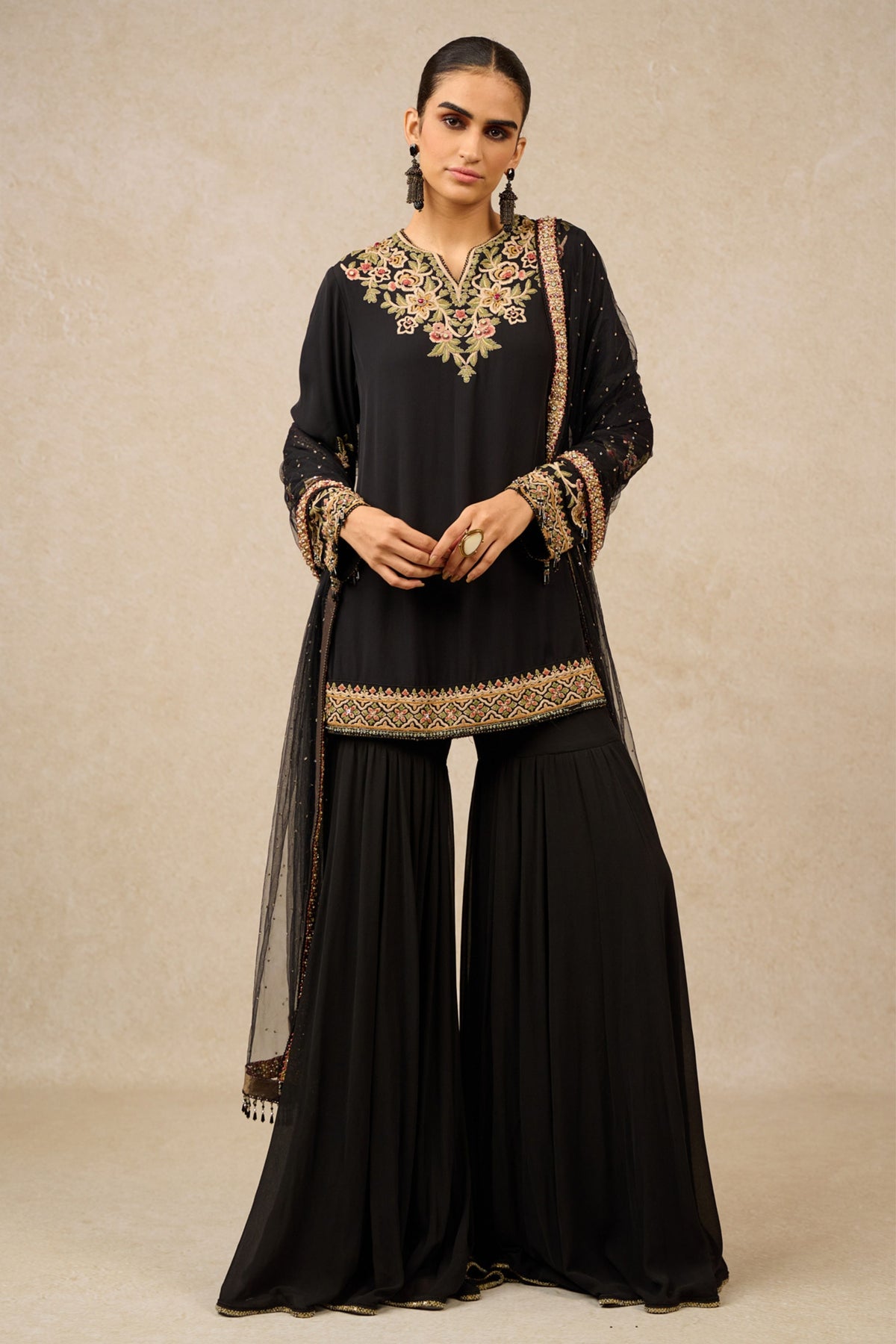 Black Georgette Sharara
