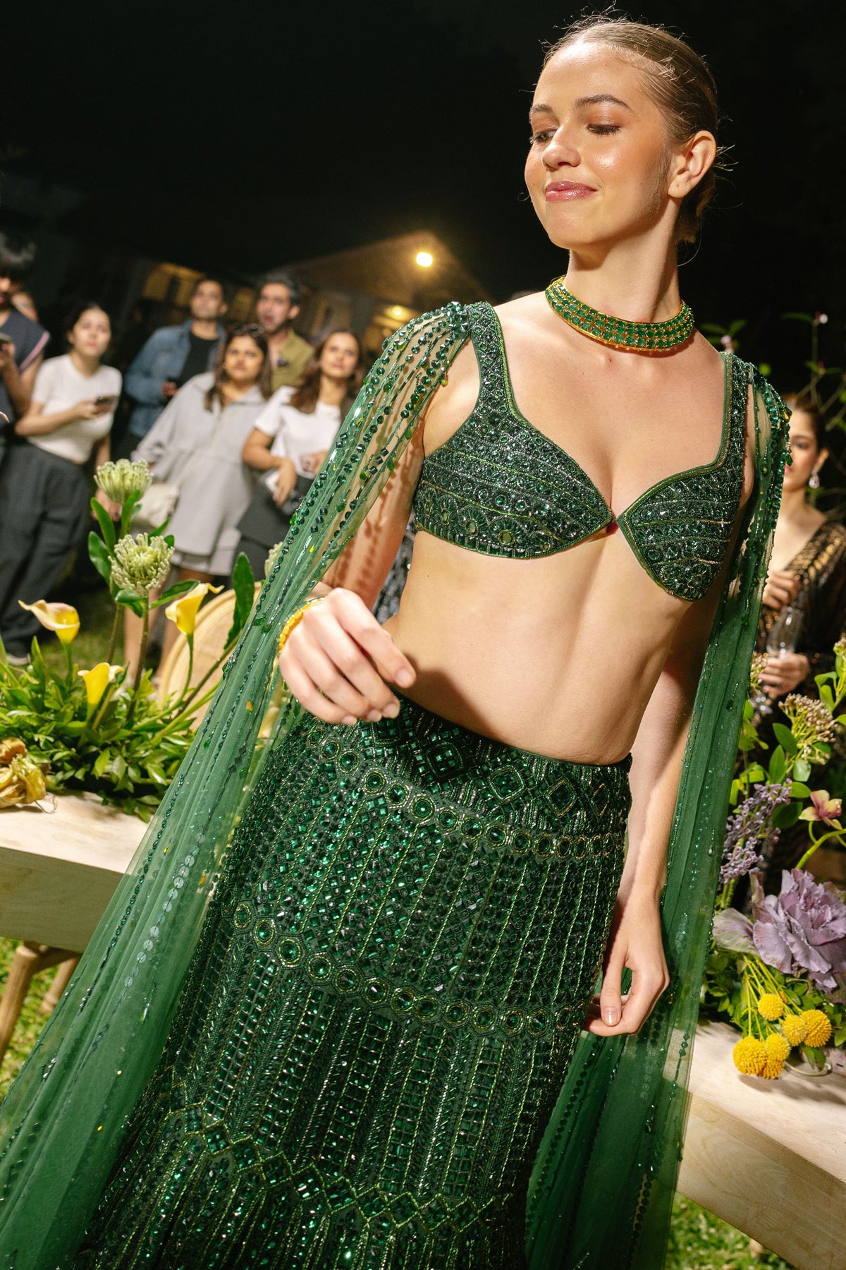 Emerald Élan Lehenga Set