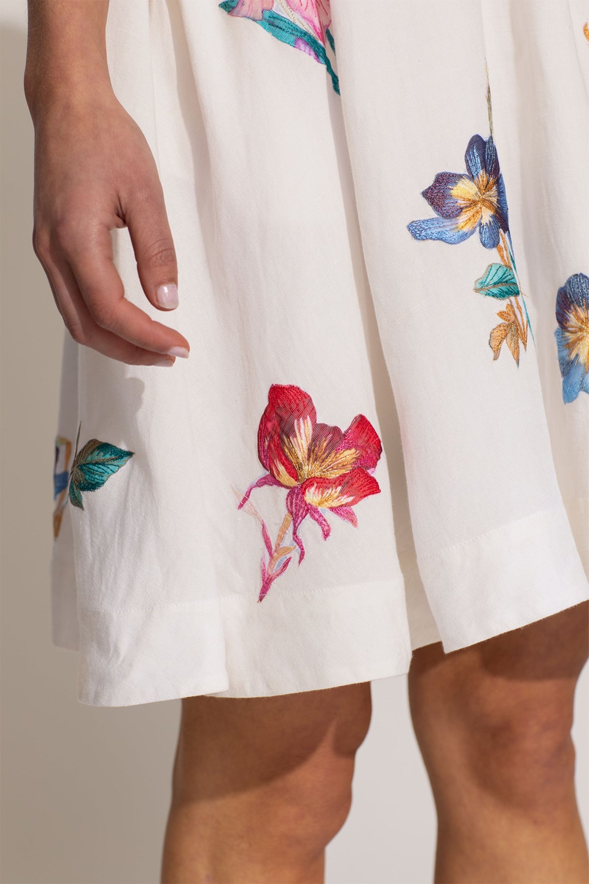 Saffy Pleated Trim Dress