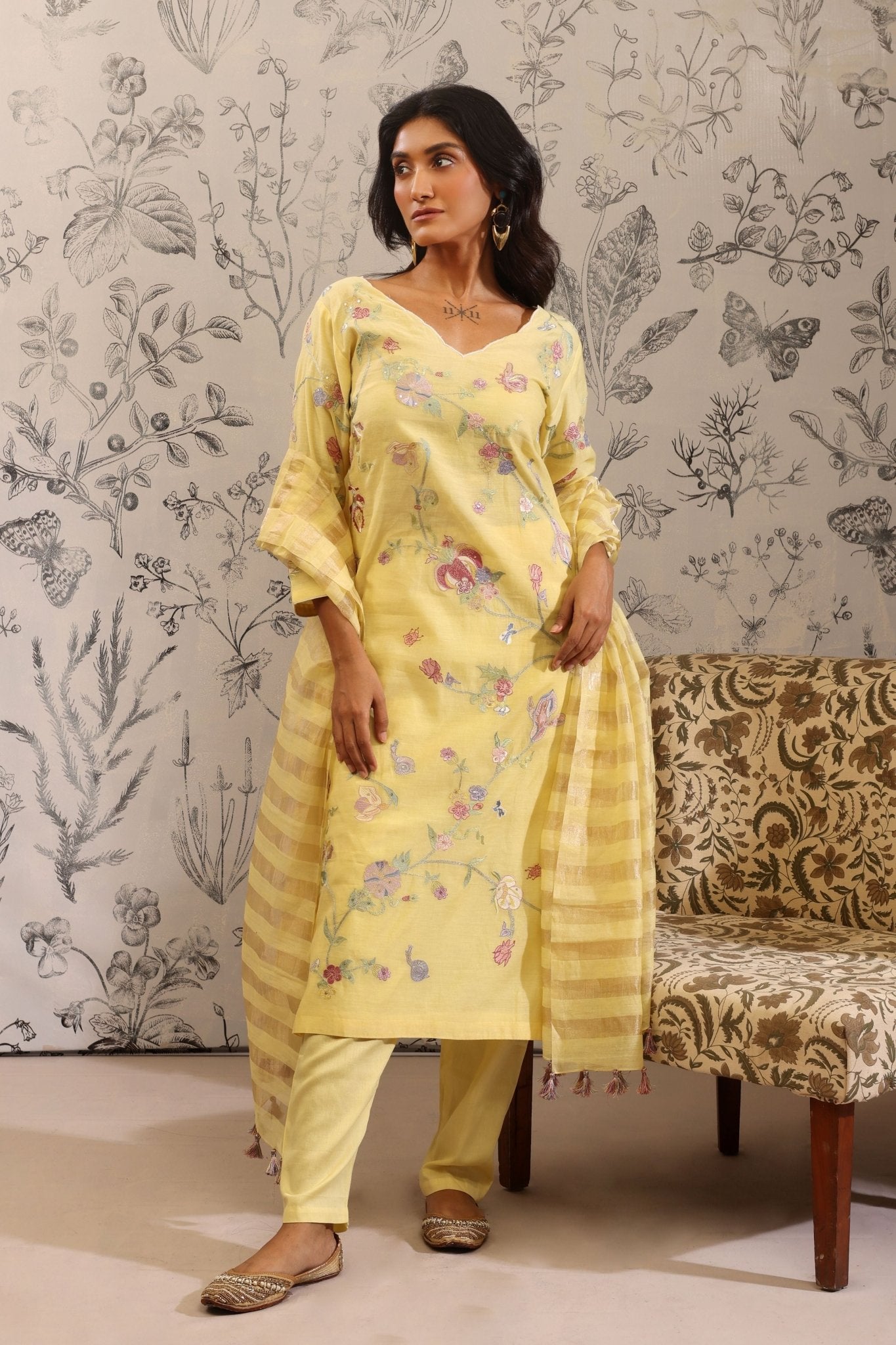 Harita Yellow Kurta Set - Taisha - Elahe