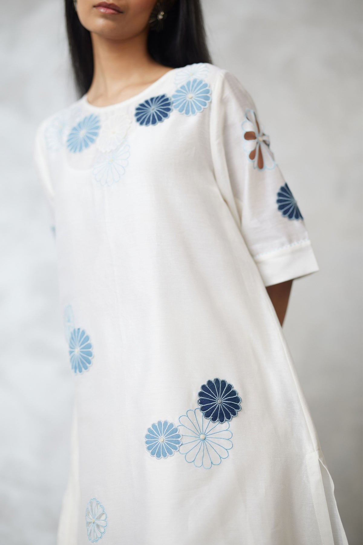 Straight Cut Ivory Kurta Set