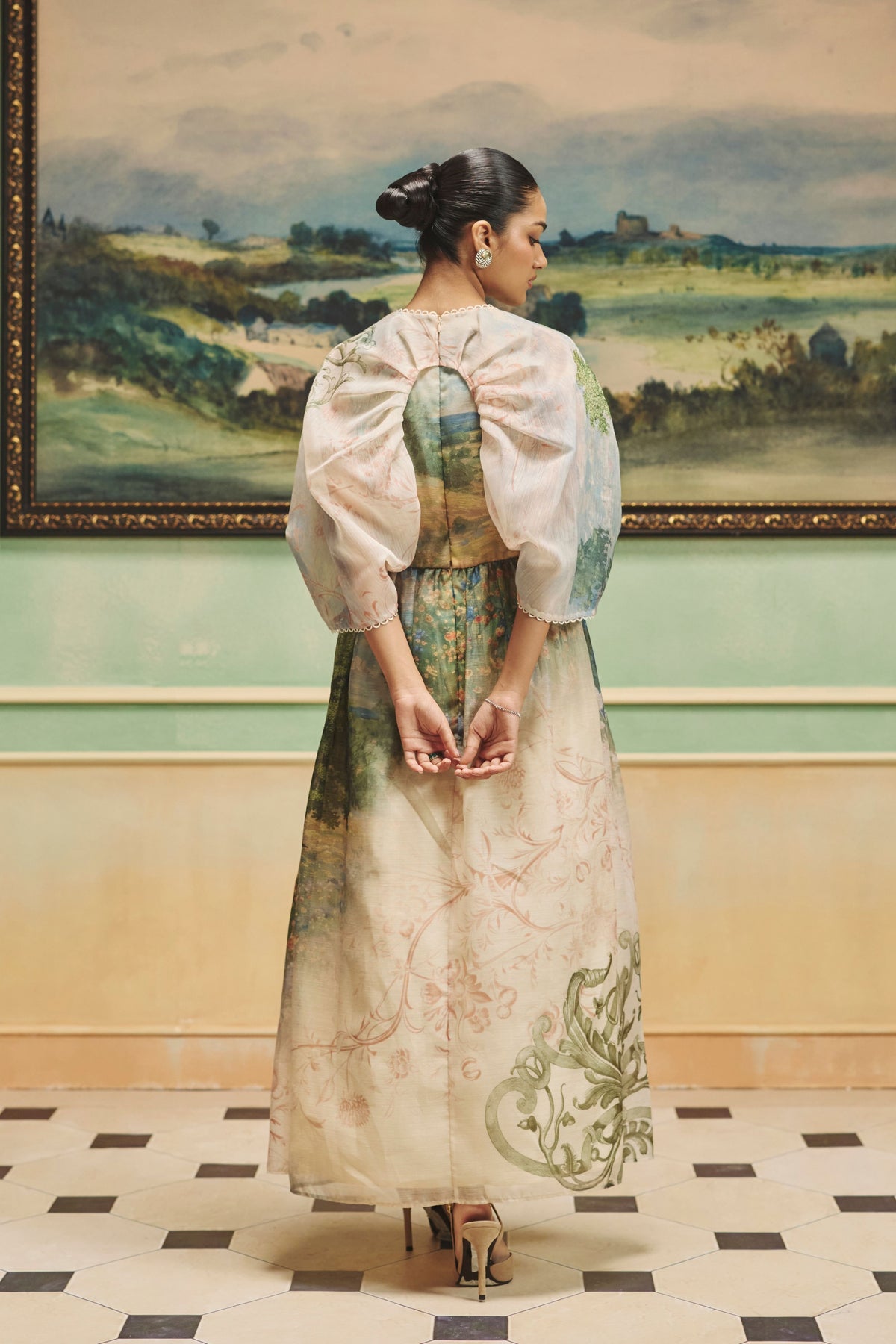 Vienna Sylvara Pleated Dress