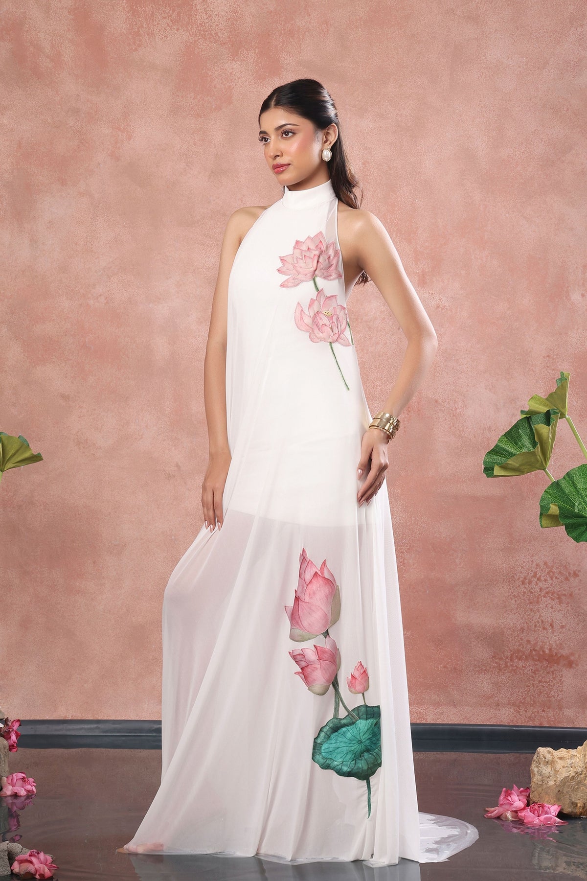 Neoprene Embro Overlay Dress Set