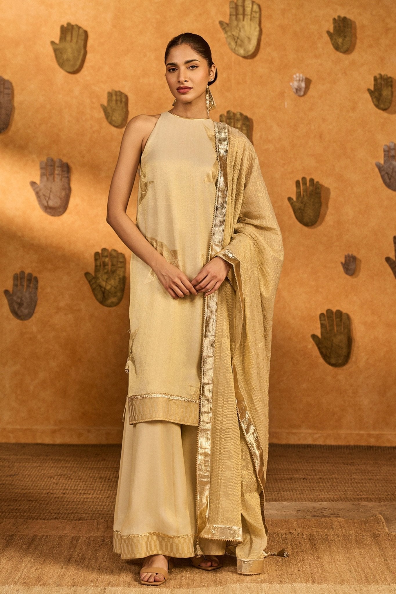 Ivory Breeze Sharara Set - Masaba - Elahe