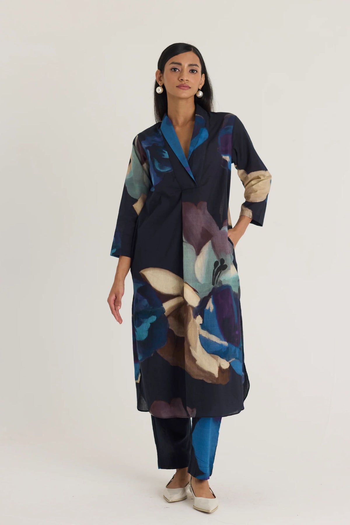 Rocco  Shawl Collar Kurta Set