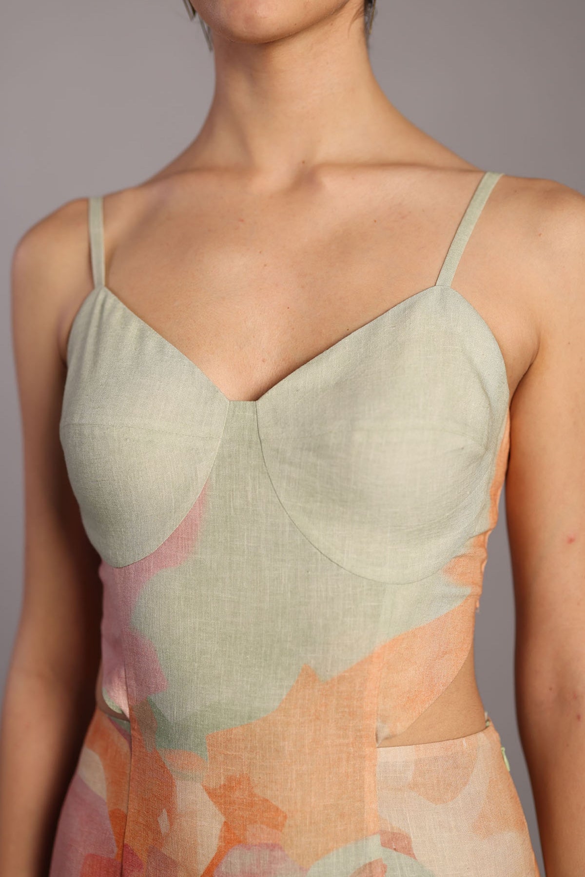 Diffuse Pink and Green Dress