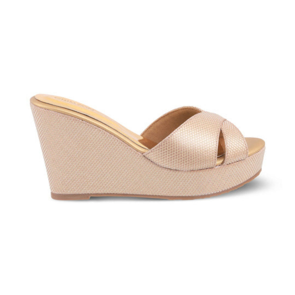 Aiyana Antique Gold Wedges