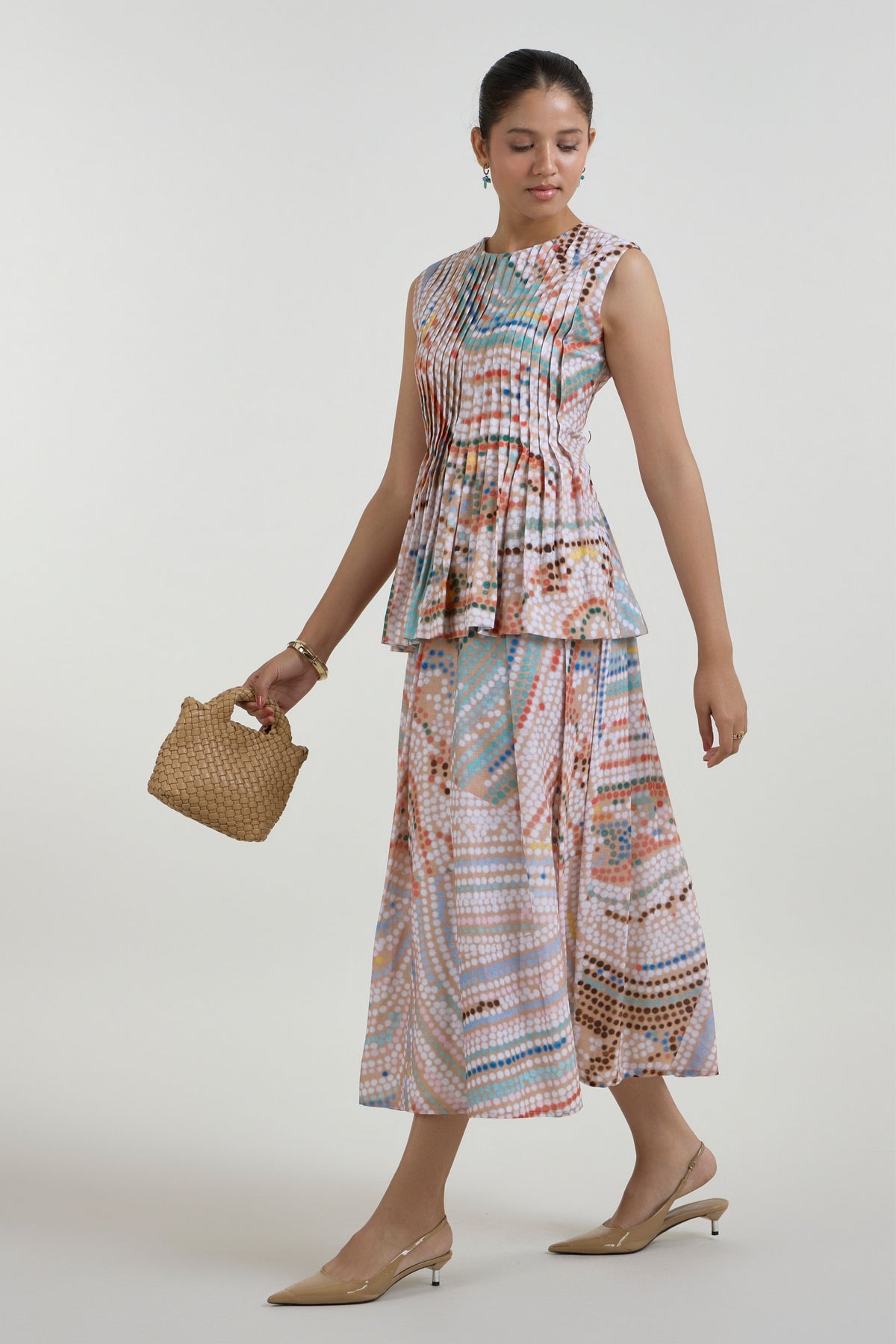 Daphne Accordian Skirt Set