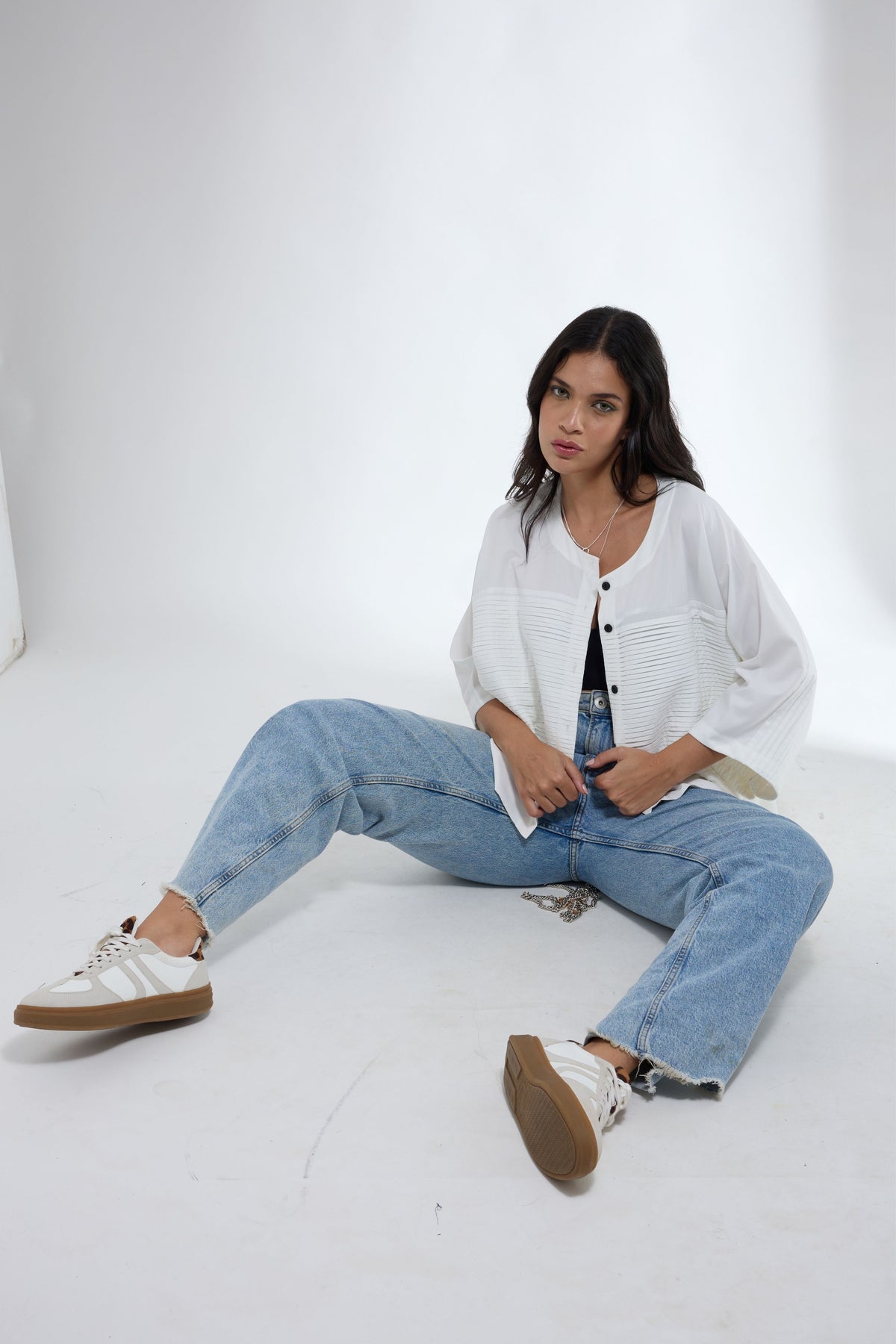 Anti Fit Short Pintuck Shirt