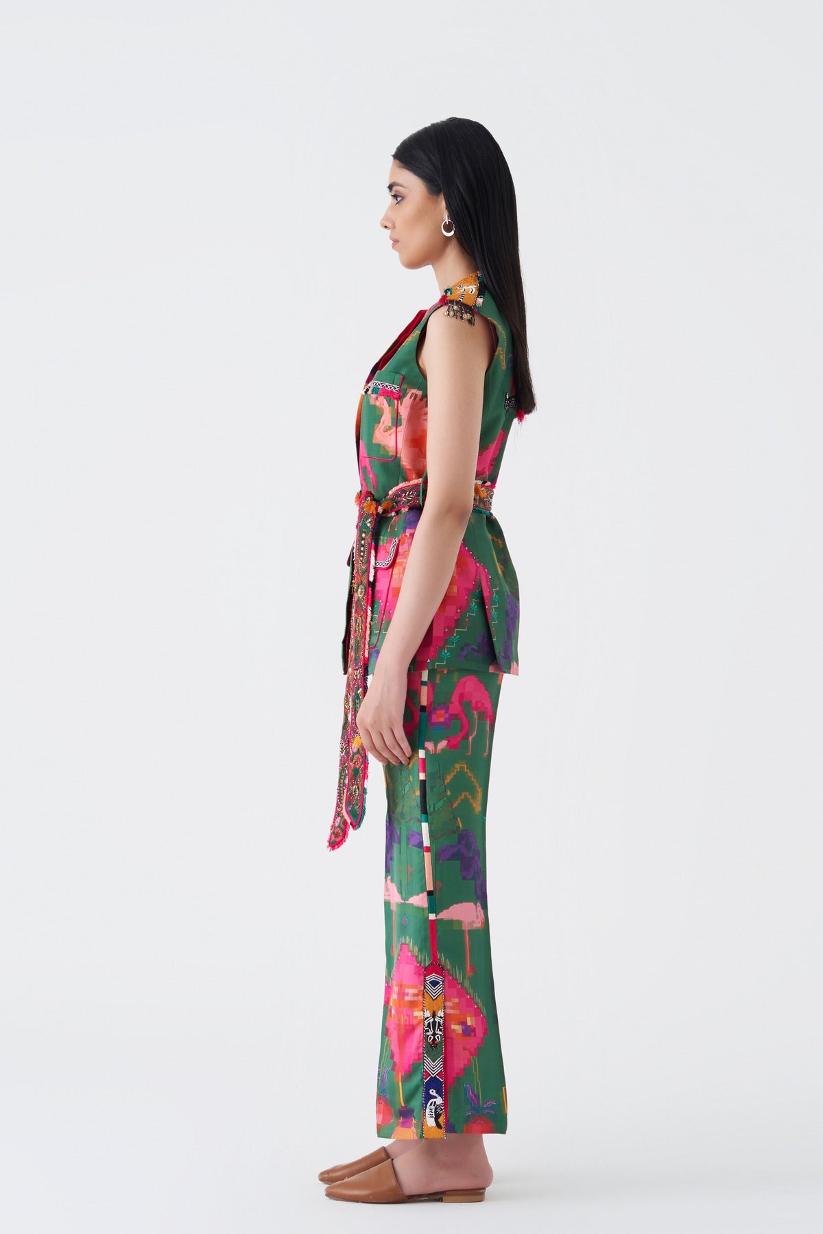 Silk Oaxaca Verde Pantsuit