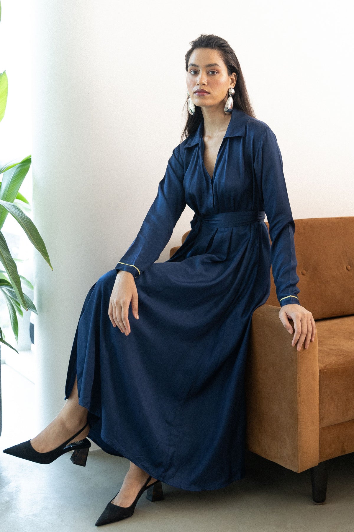 Classic Blue Shirt Dress