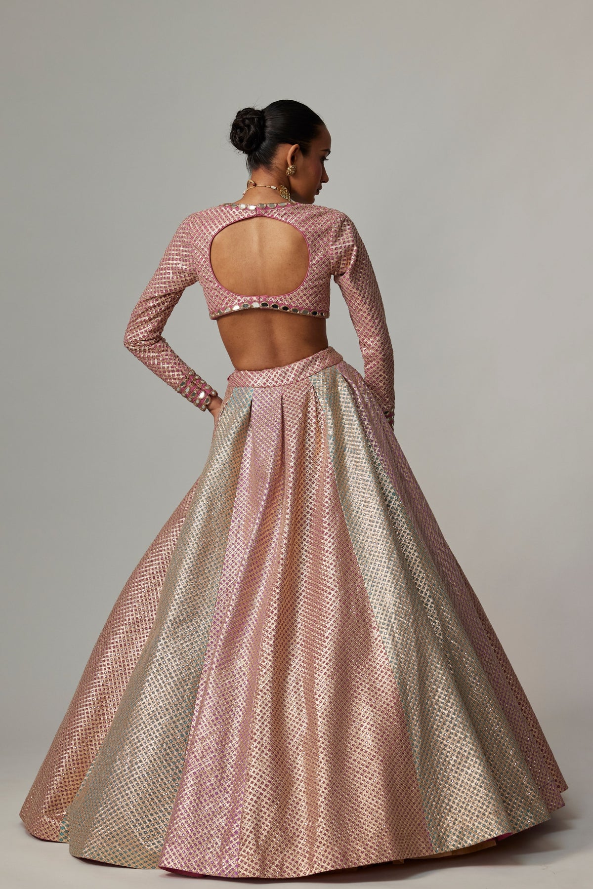 Dark Blush Multicolor Lehenga Set