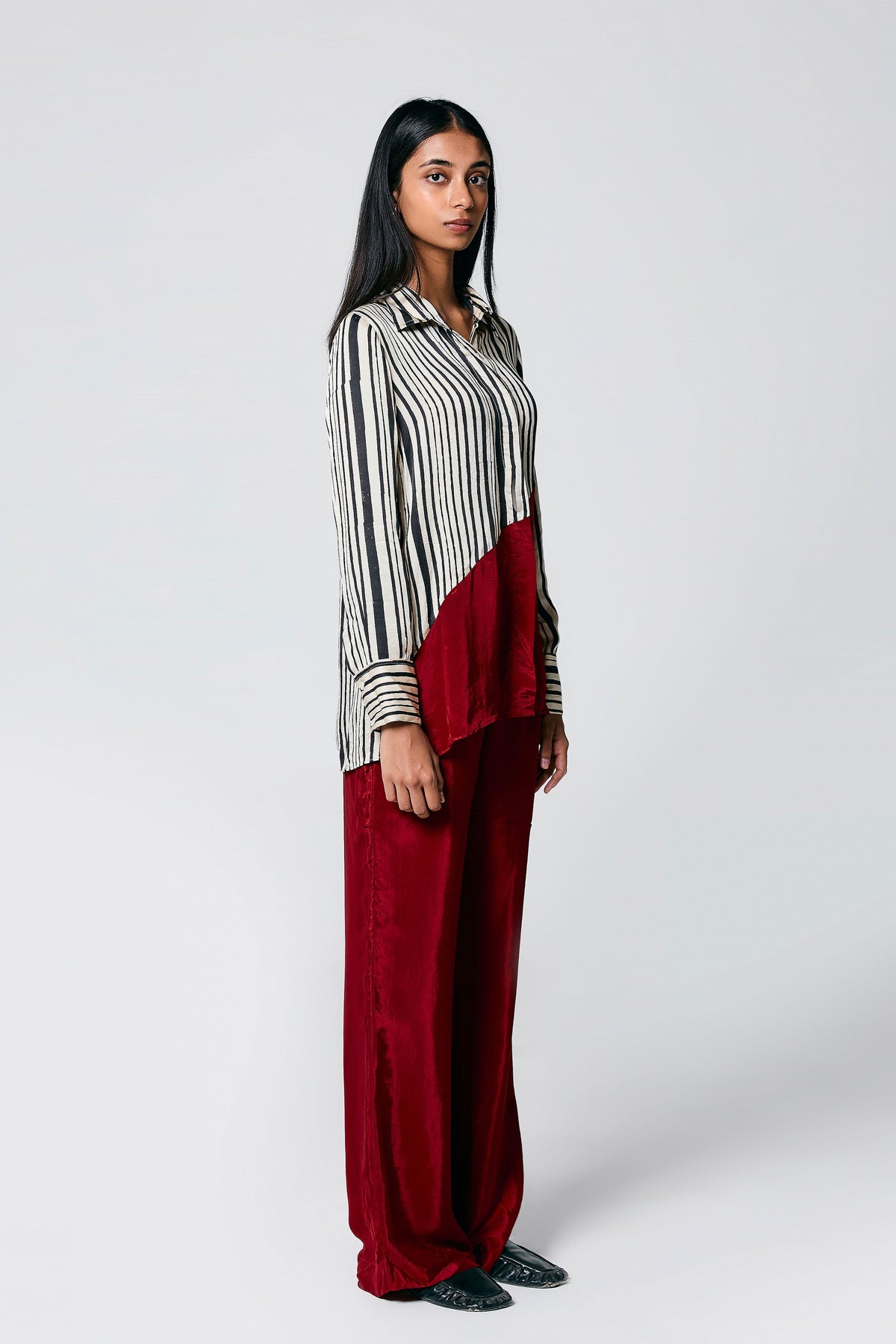 Multicolour Diagonal Stripes Co-ord Set