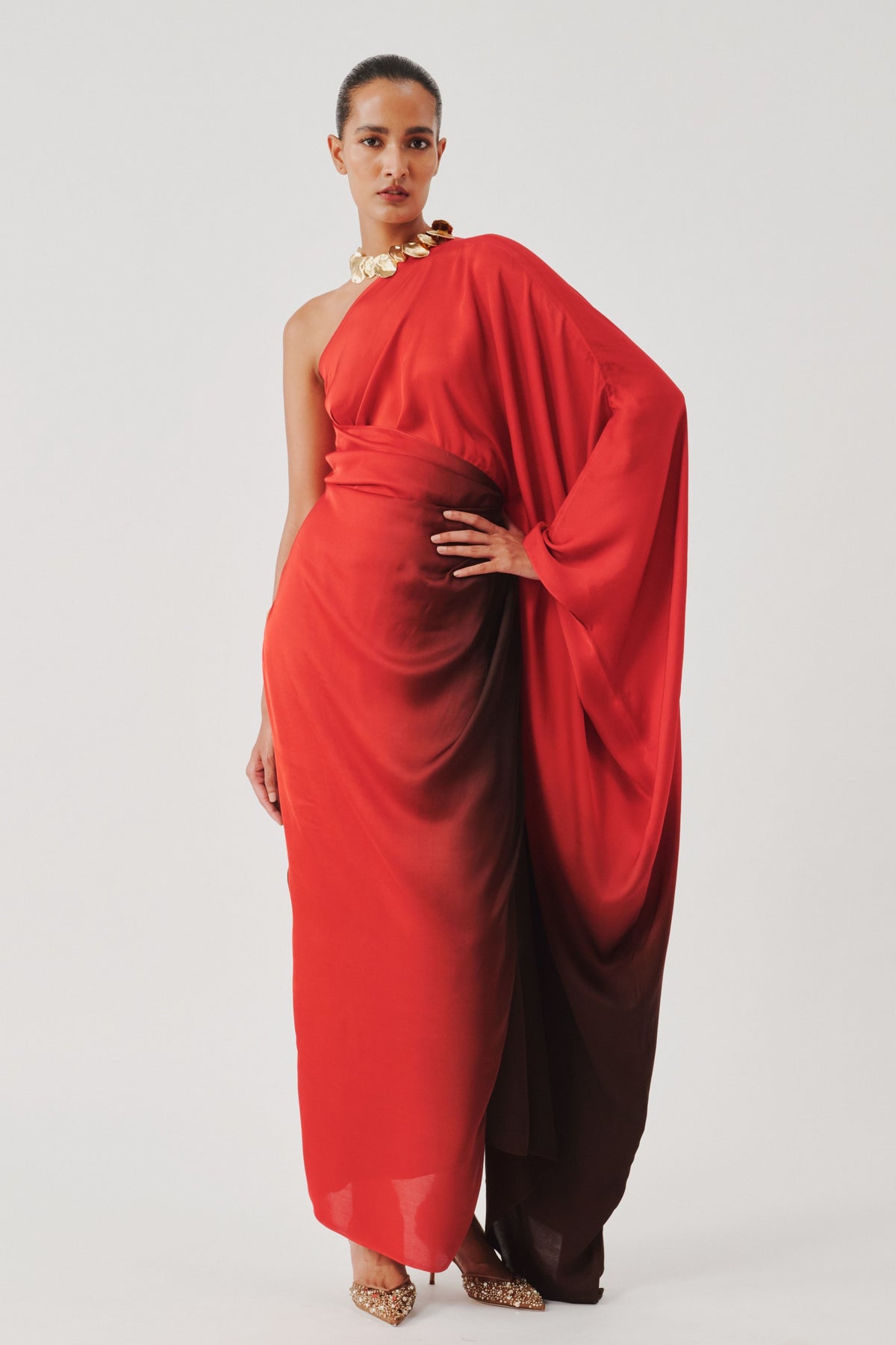 Burning Crimson Kaftan Dress