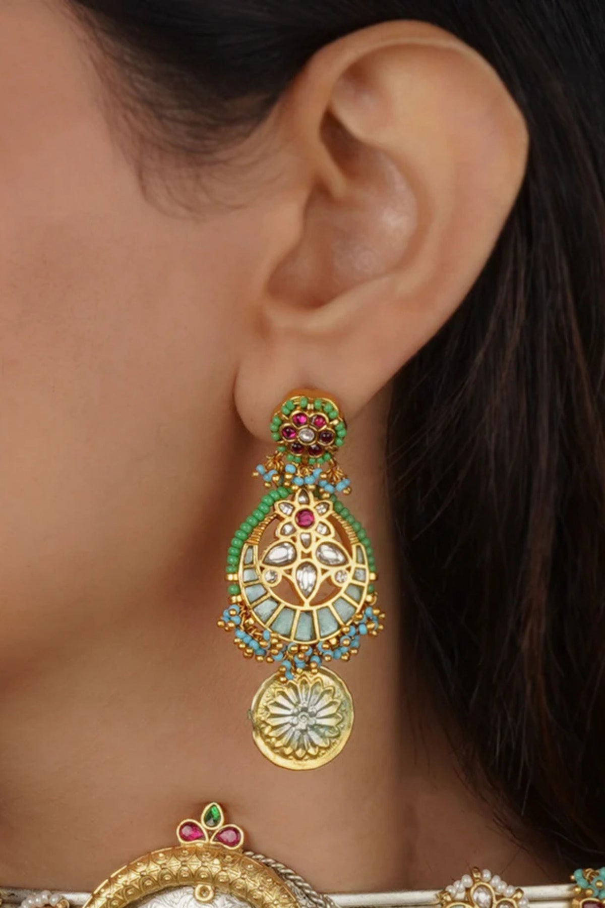 Multicolor Tribal Necklace Set