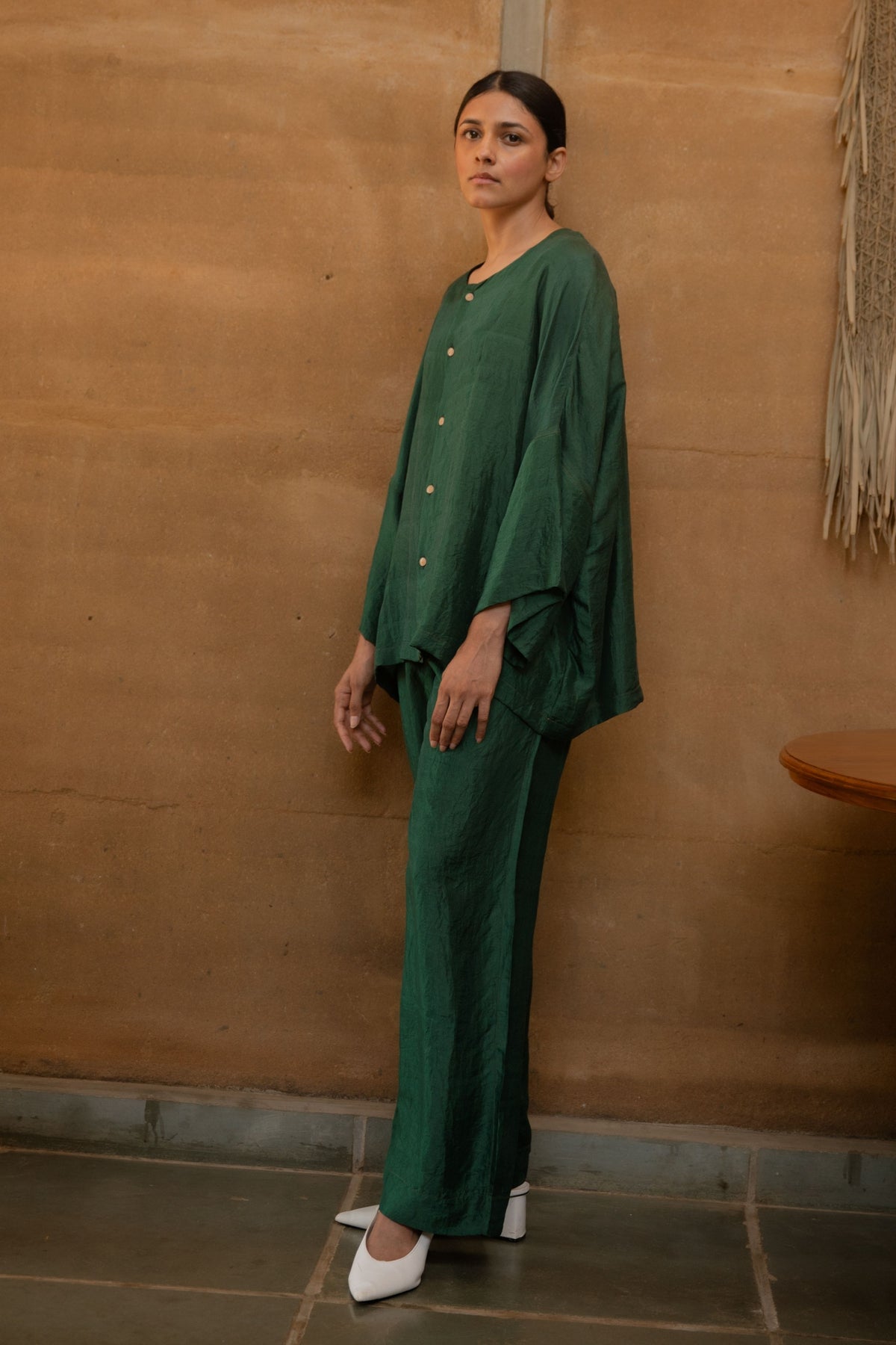 Forest Green Crop Shirt