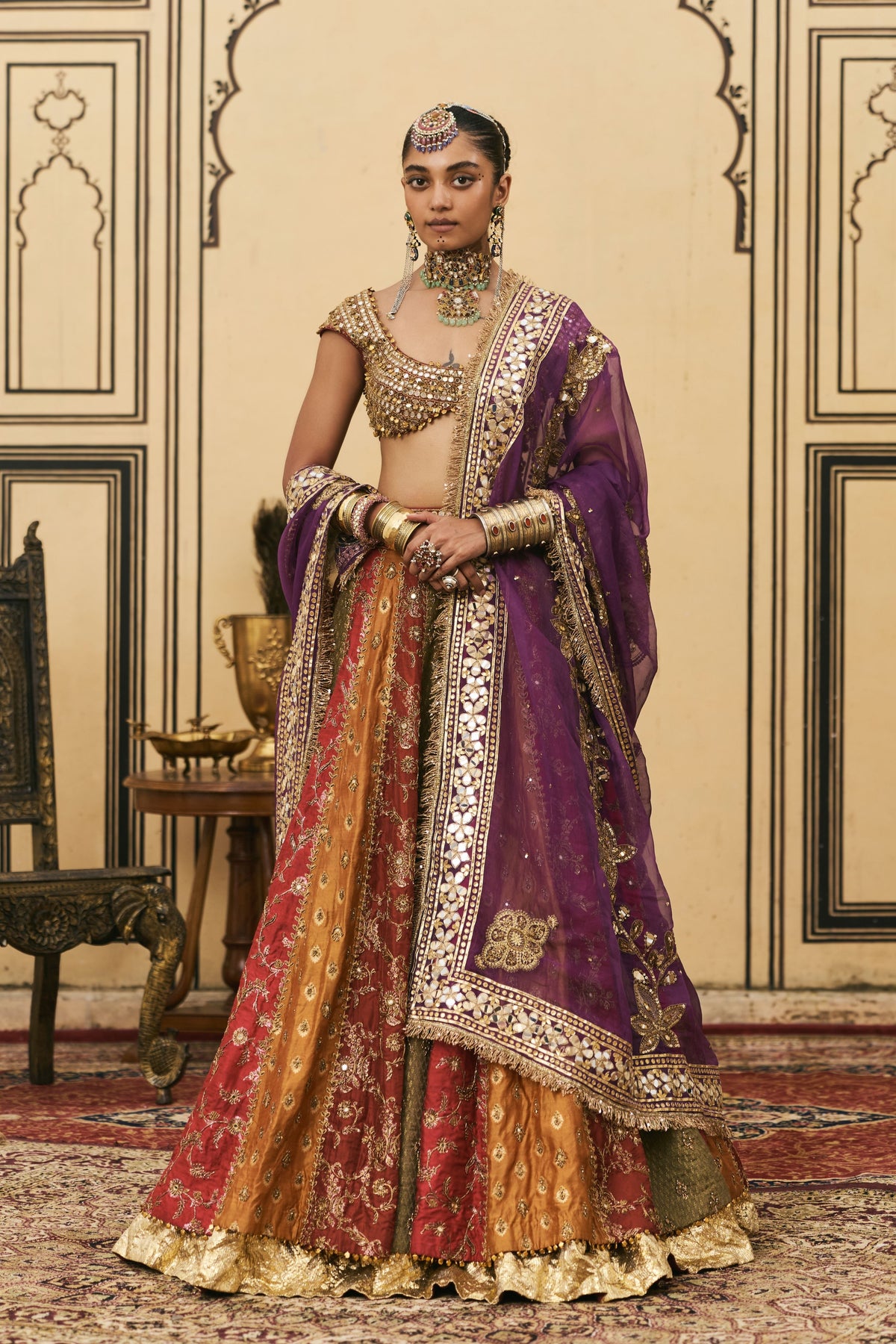 Chitrali Organza Lehenga Set