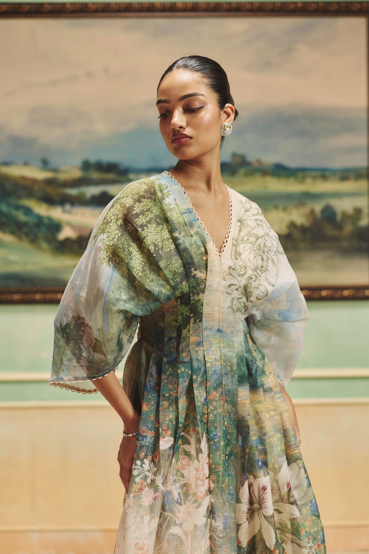 Vienna Sylvara Pleated Dress