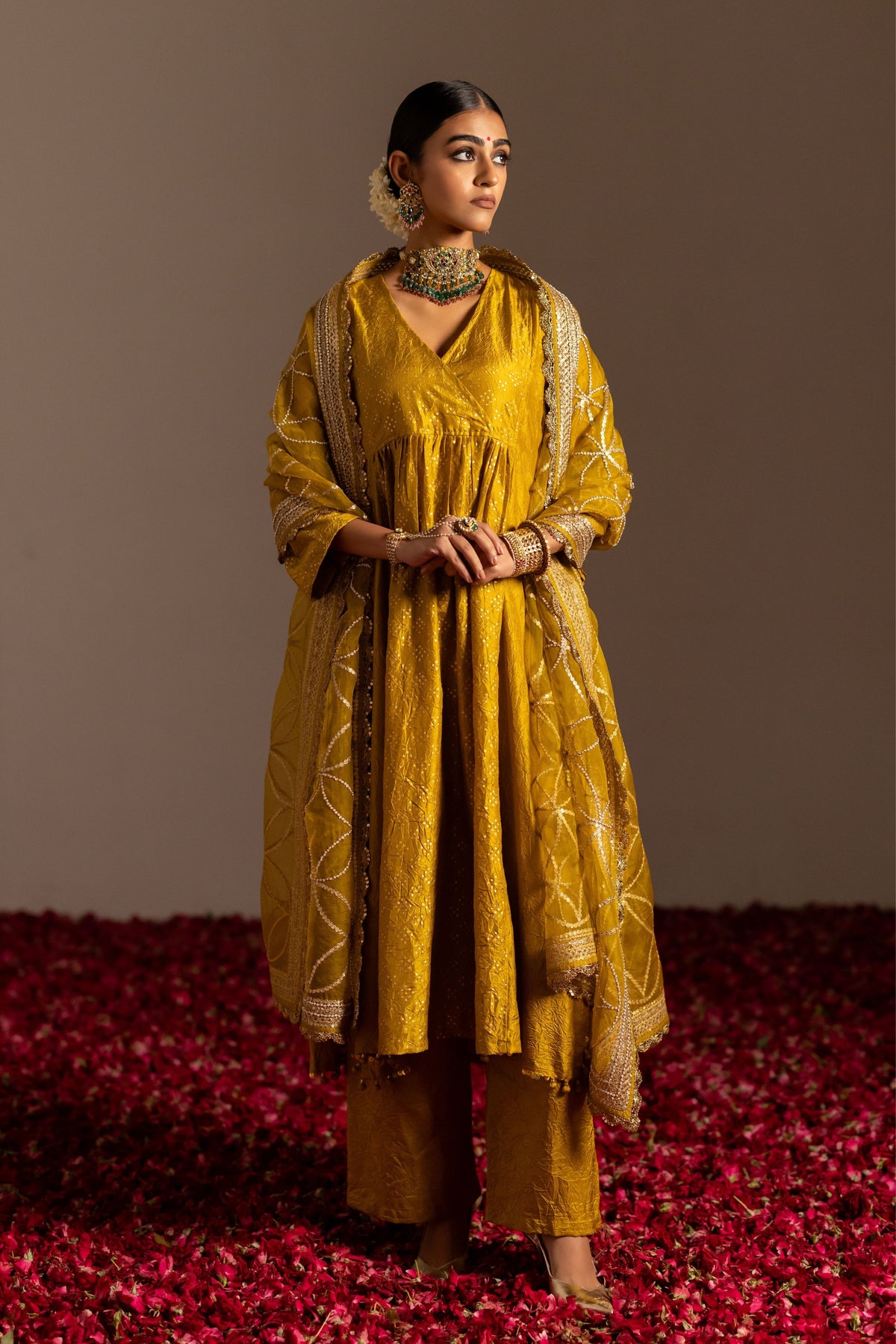 Gathered Panel Kurta Set