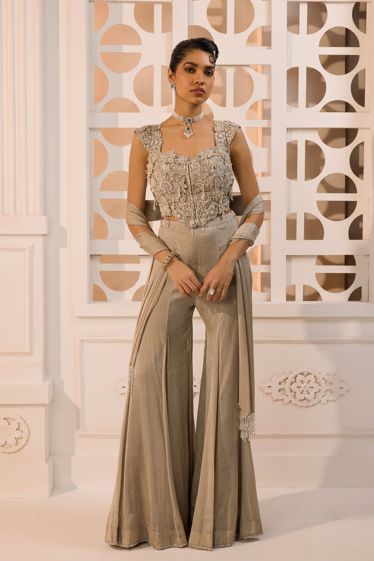 Inara Corset Sharara Set